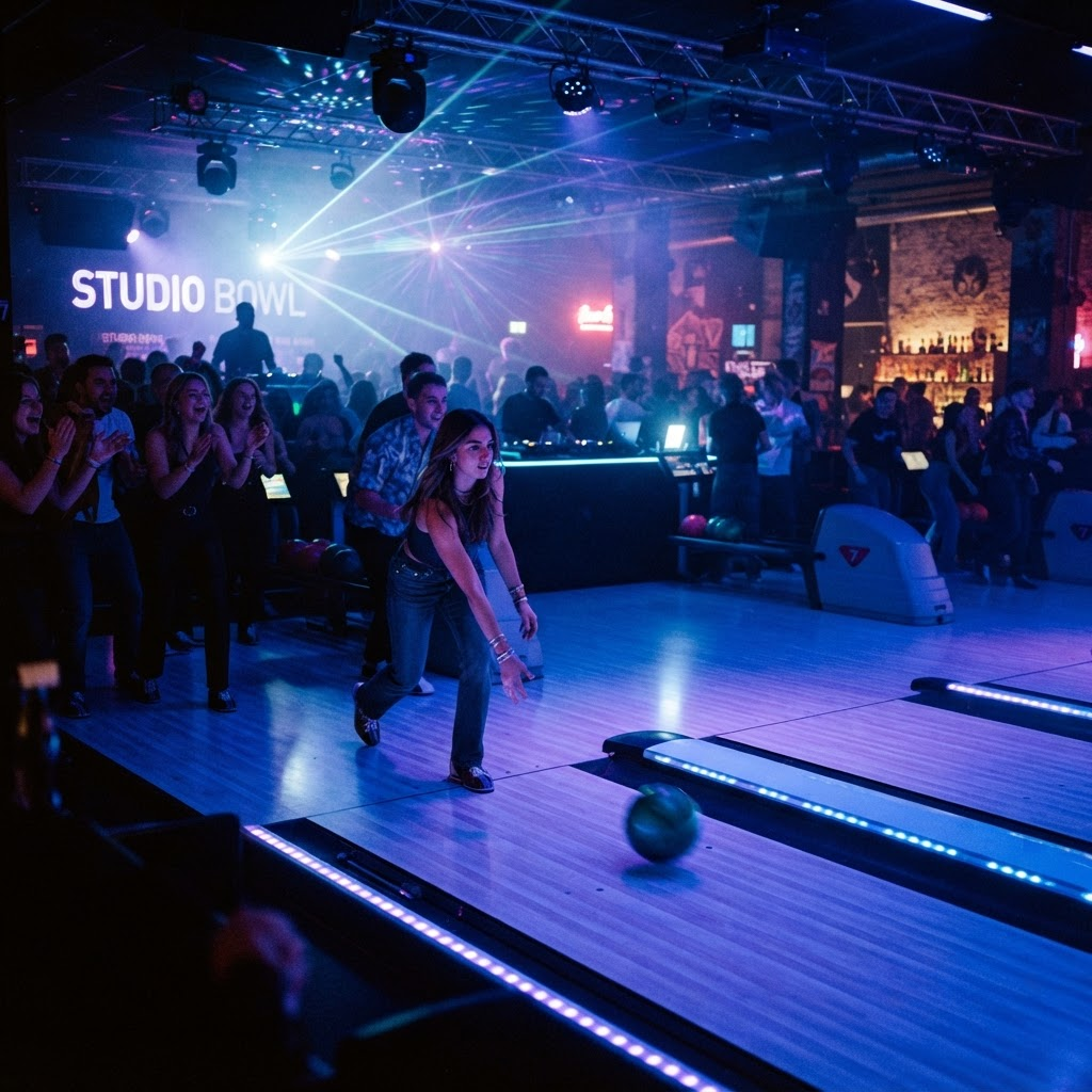 Nightlife Bowling mit Licht- und Musikeffekten